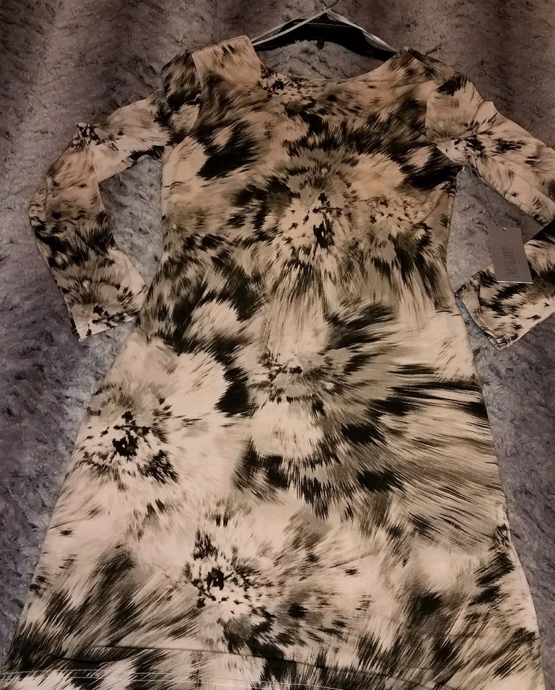 Jennifer Lopez Riviera Chic 3/4 Sleeve Dress NWT
